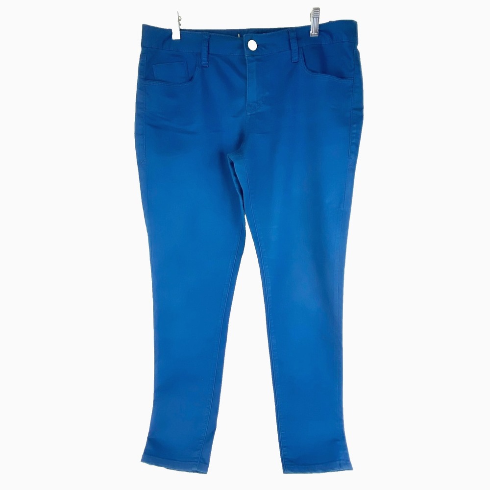 American Rag Chino Pants Women's 13 Short Blue Stretch Mid Rise Straight Jeans